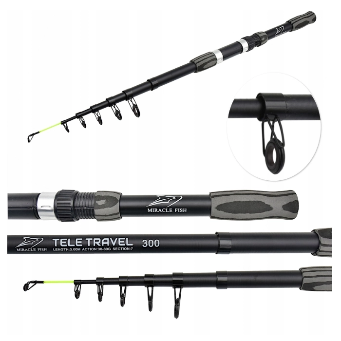 WĘDKA SZARA TELESKOPOWA 3M